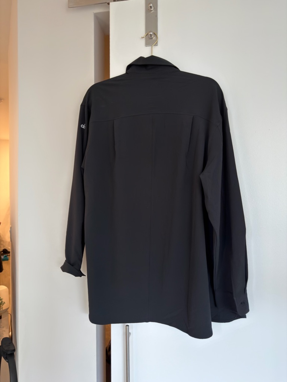 ALO Yoga Black Dreamscape Button Down Long Sleeve - Picture 7 of 7